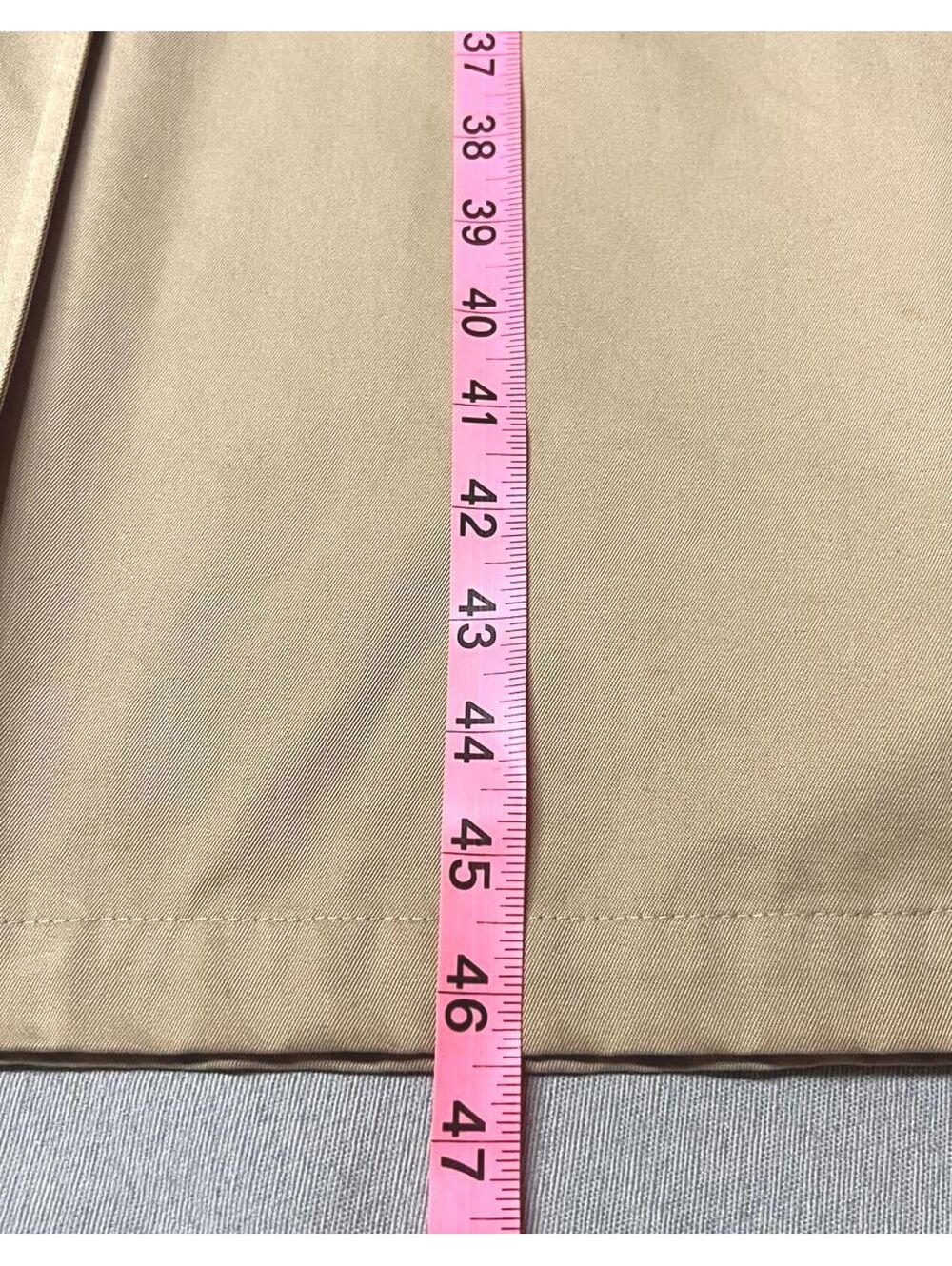 Vintage 90s Evan-Picone Preppy Trench Coat • Classic Tan • Patterned Lining-Med - Picture 8 of 9